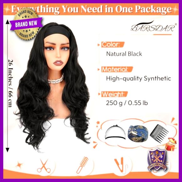 Human Hair Clip In Bangs Headband Wig Body Wave Reusable main image 5